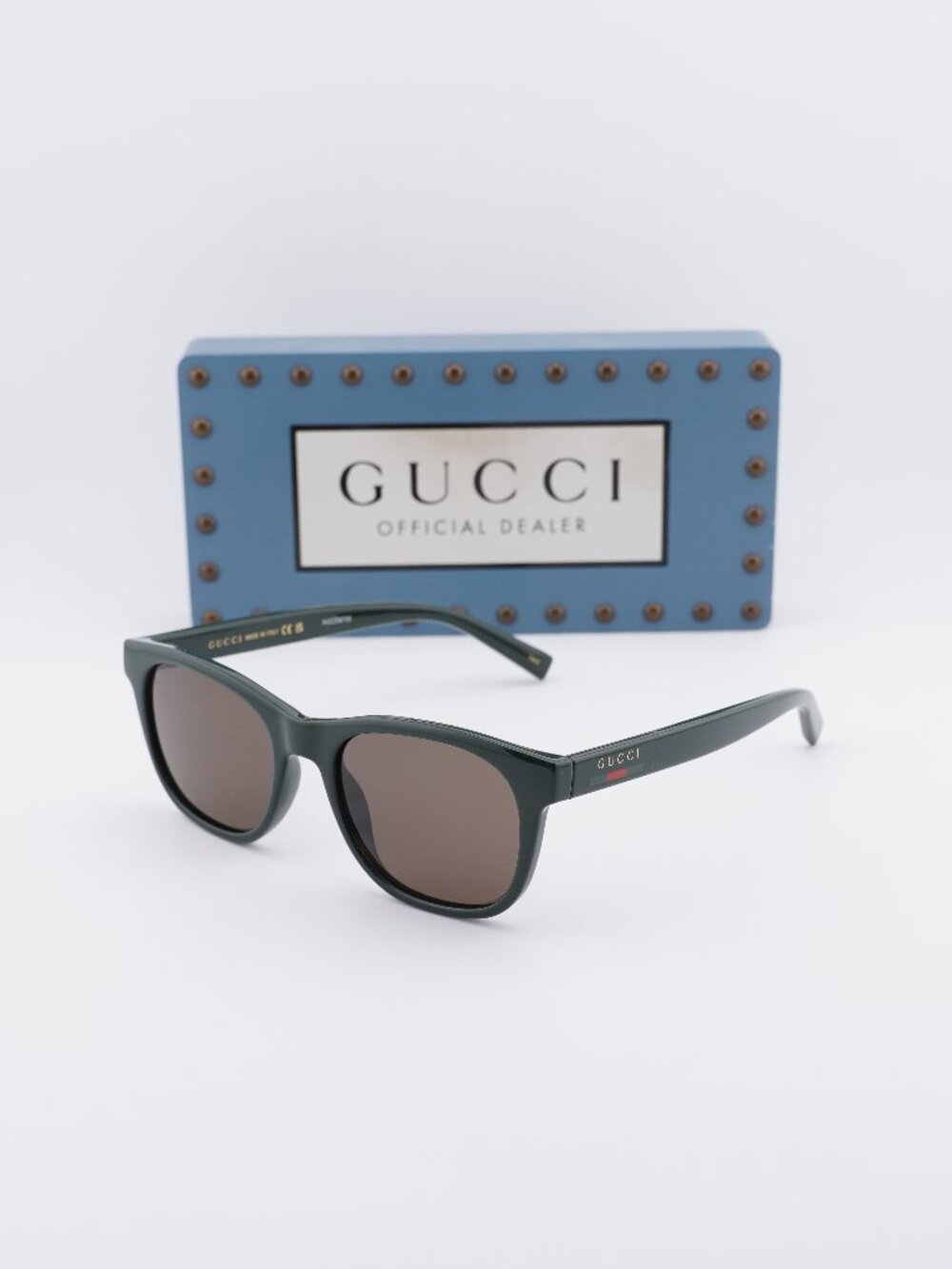 Gucci GG1985S 004 Square Men Sunglasses - Green / Brown